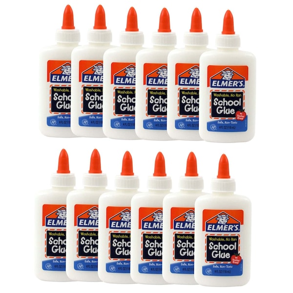 Elmers Elmers Washable School Glue, 4 oz. Bottle, PK12 BORE304 - main